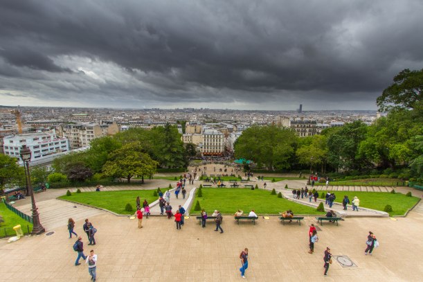 Paris from foot of the Sacre Coeur